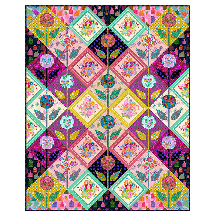 Allegory quilt pattern by Anna Maria Textiles for Northcott Fabrics - finished quilt 62x77.5 inches