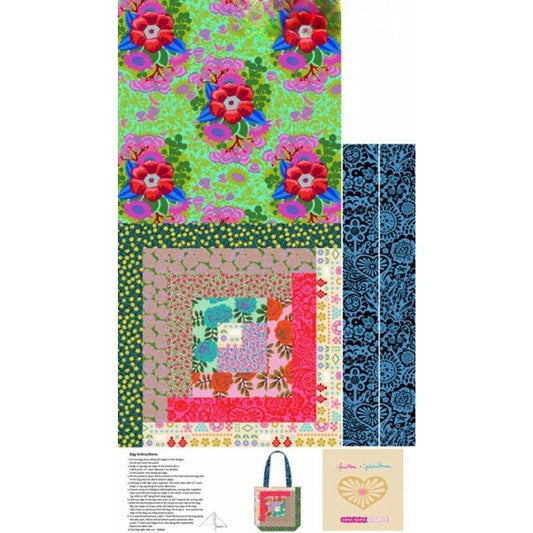 Anna Maria Textiles canvas tote bag panel by Northcott Fabrics - 24x43 inch cotton canvas DIY tote bag project panel