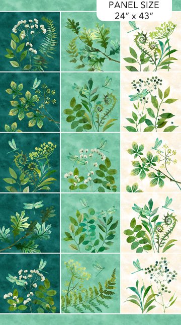 Northcott Luscious collection fabric Panel DP28750-11 included in Patio Garden quilt kit
