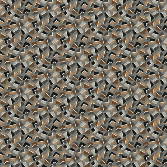 Habadashery Deborah Edwards for Northcott Fabrics Large Block Toss - Gray Multi