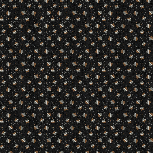 Habadashery Deborah Edwards for Northcott Fabrics Small Block Toss - Black Multi