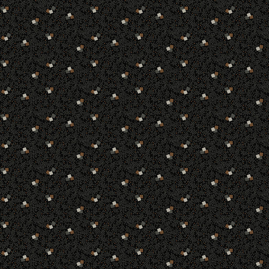 Habadashery Deborah Edwards for Northcott Fabrics Mini Blocks Toss - Charcoal Multi
