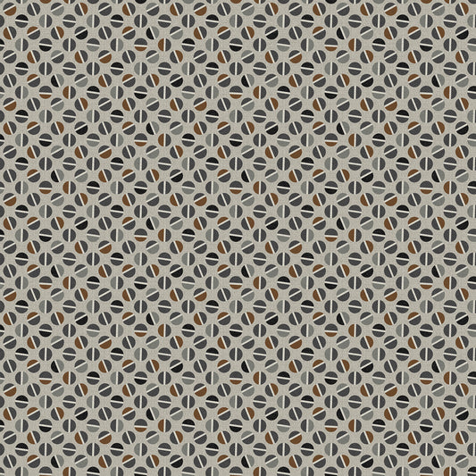 Habadashery Deborah Edwards for Northcott Fabrics Circle Toss -Mid Gray Multi