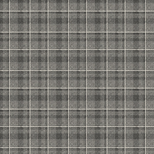 Habadashery Deborah Edwards for Northcott Fabrics Glen Check - Black Gray