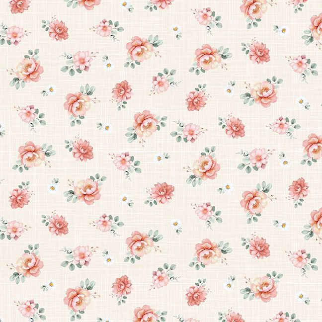 Timeless Treasures Till the Cows Come Home - Floral - Cream