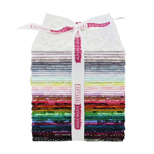Indelible Ink by Anna Maria Textiles fat quarter bundle — 48 premium quilting cotton prints, botanicals and painterly designs
