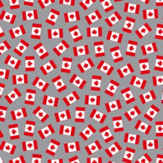 Proudly Canadian Red Pine Designs Gray Flags