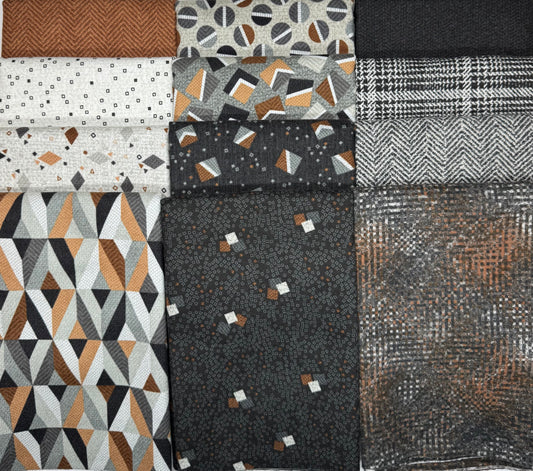 Northcott Fabrics Haberdashery by Deborah Edwards Cotton Flannel 12 - .457 meter (half yard) Bundles