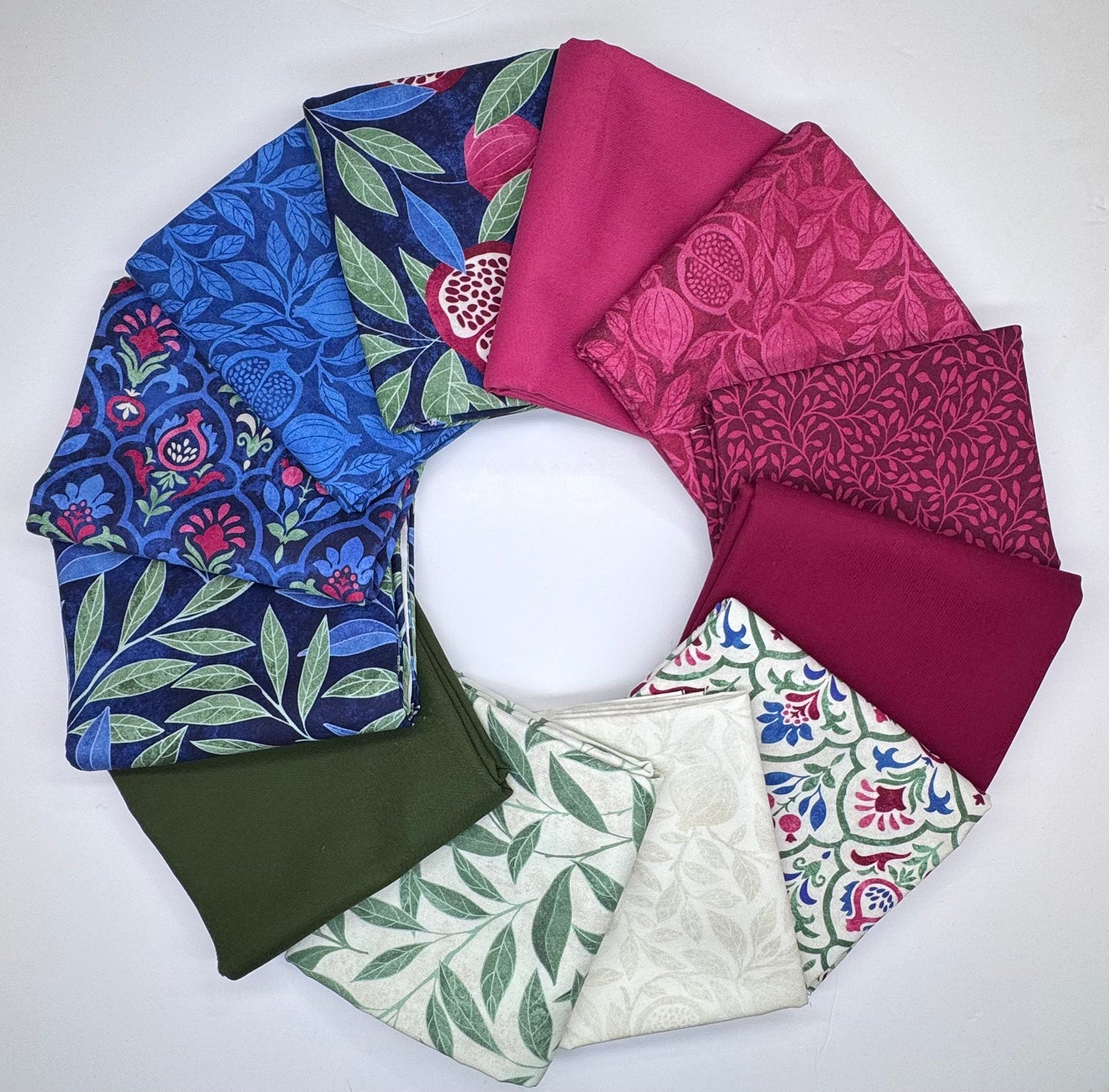 Northcott Studios - Pomegranate 12 SKU .457m (1/2 yard) bundle