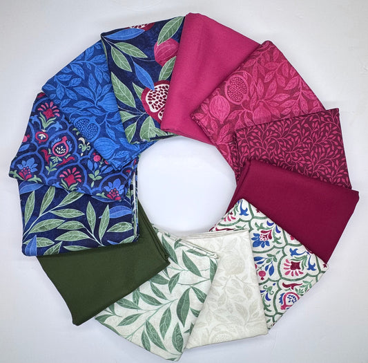 Northcott Studios - Pomegranate 12 SKU .457m (1/2 yard) bundle