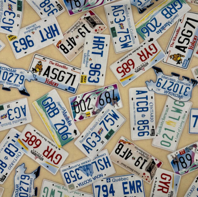 Proudly Canadian Red Pine Designs License Plates Natural