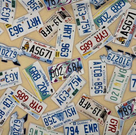 Proudly Canadian Red Pine Designs License Plates Natural