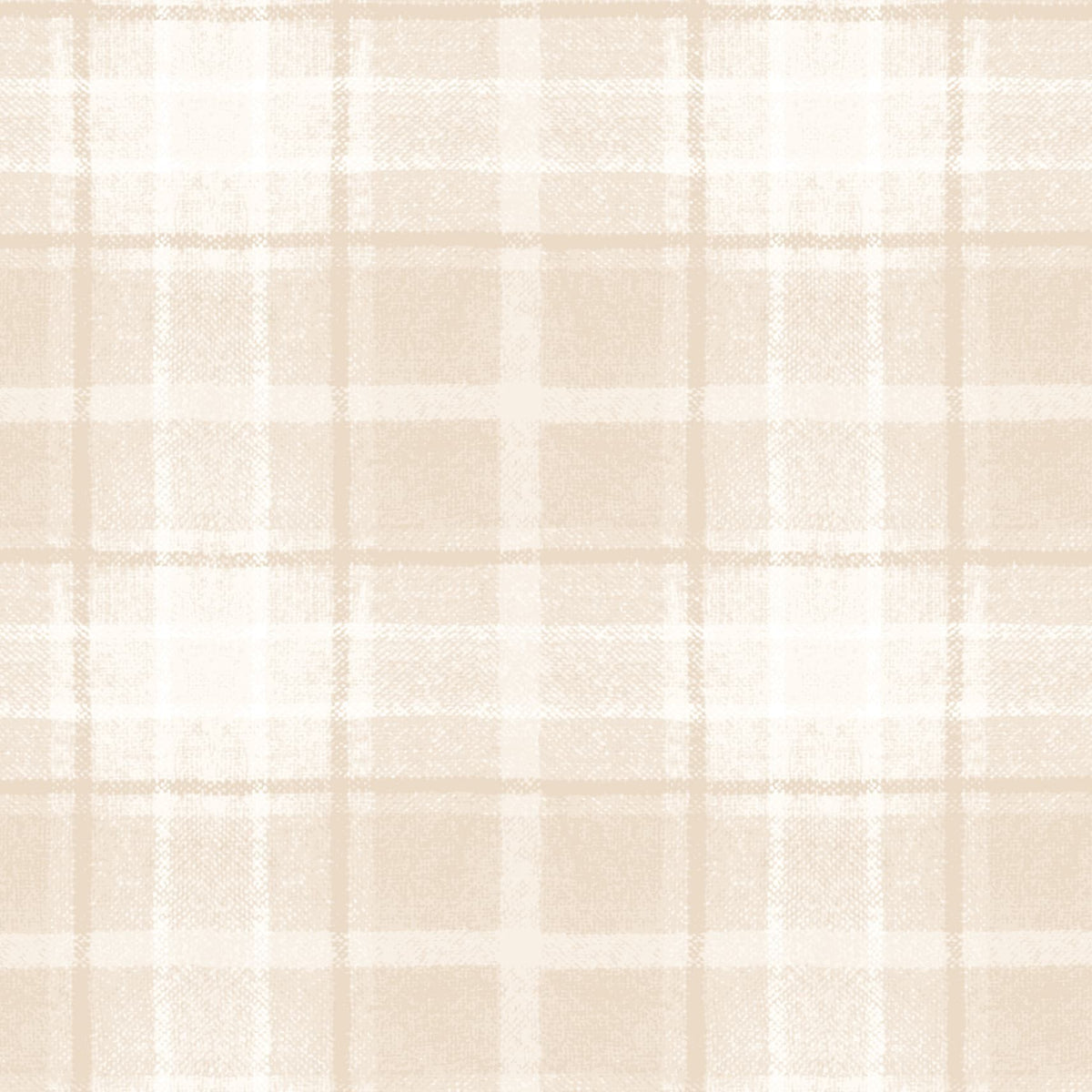 Snowtop Mountain flannel Big Plaid Cream fabric print by Bonnie Sullivan for Maywood Studios.
