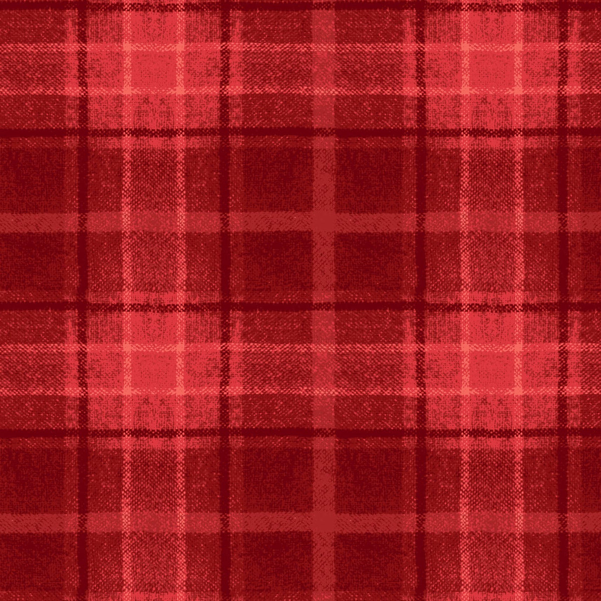 Snowtop Mountain flannel Big Plaid Red fabric print by Bonnie Sullivan for Maywood Studios.
