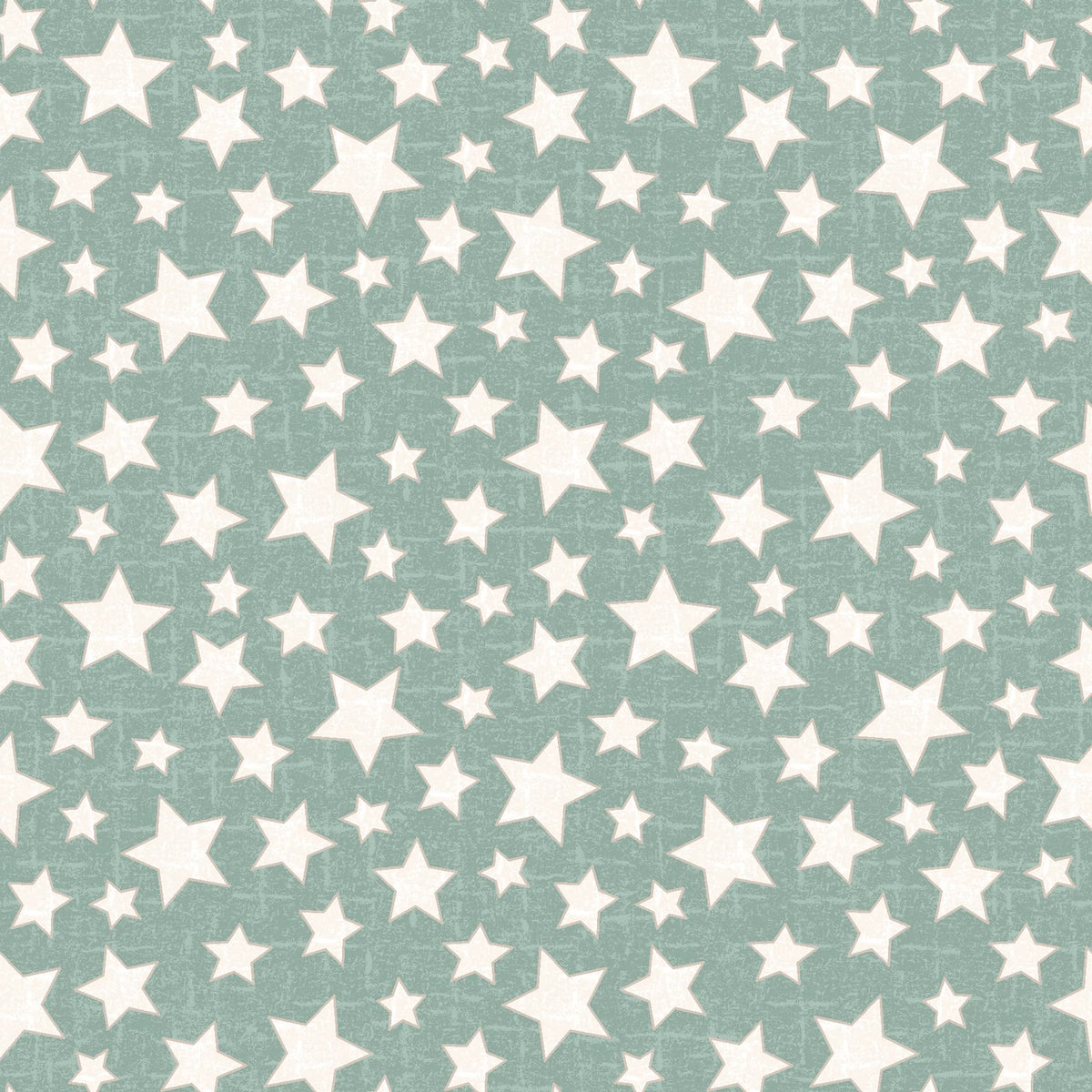 Snowtop Mountain flannel Star Aqua fabric print by Bonnie Sullivan for Maywood Studios.
