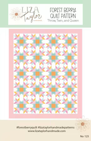 Forest Berry Quilt Pattern by Liza Taylor Handmade - nature inspired quilt pattern featuring berry and woodland design