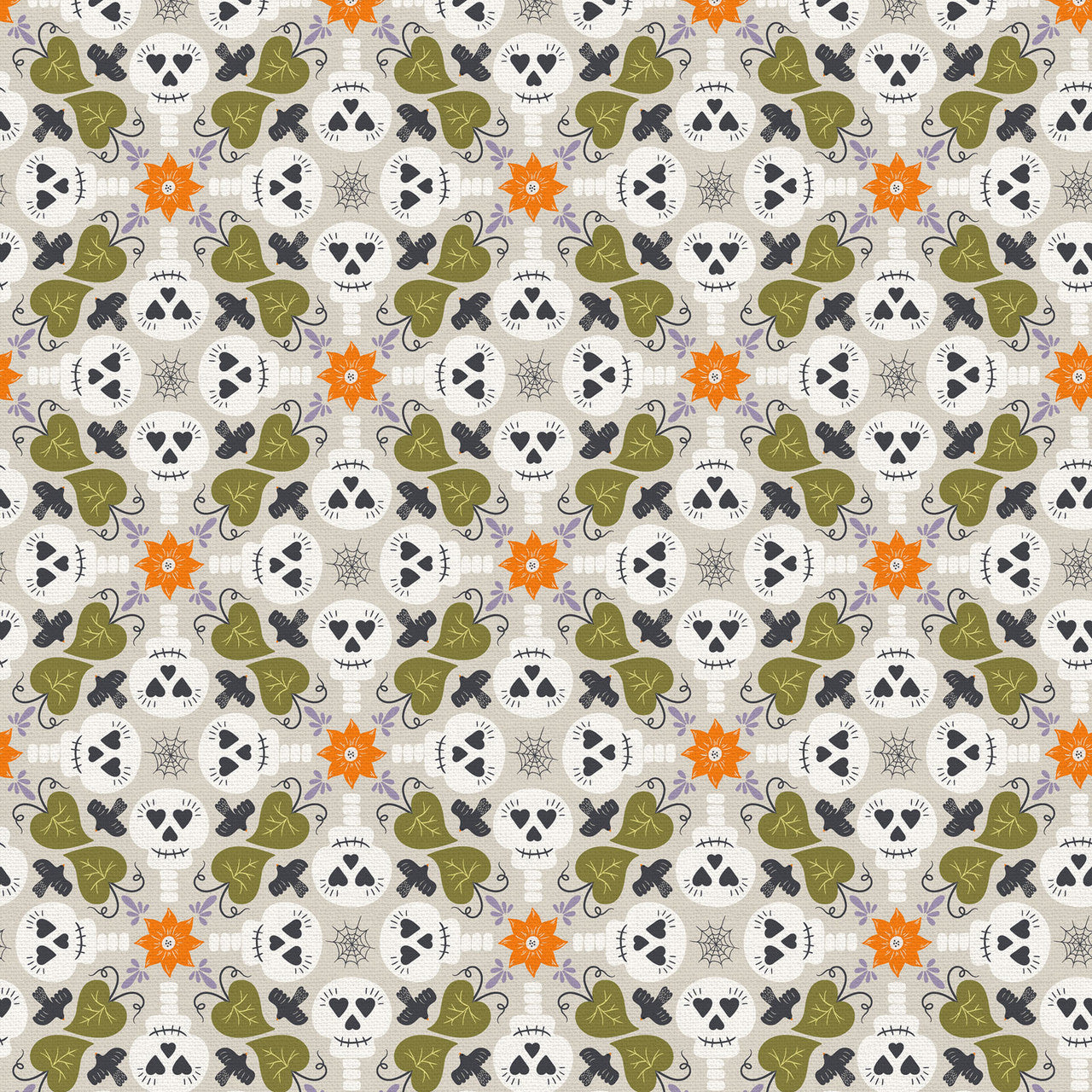 Fiesta Cream from Hall of Fame by Paintbrush Studios — vibrant festive print on cream quilting cotton
