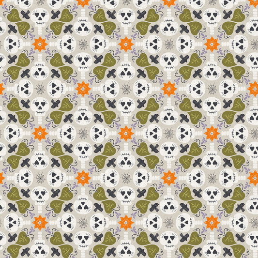 Fiesta Cream from Hall of Fame by Paintbrush Studios — vibrant festive print on cream quilting cotton
