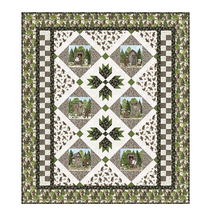 (Quilt pattern): Insights quilt pattern design featuring Bear Necessities fabric collection by Deborah Edwards for Northcott