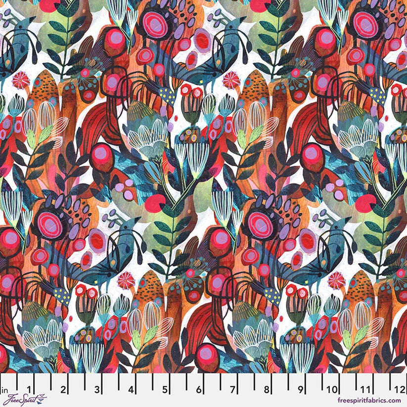 Colori Cherie White quilting fabric by Este Macleod for FreeSpirit Fabrics – delicate white blender print, 100% cotton, 43/44 inches wide
