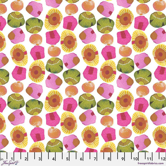 Colori Pink Jelly quilting fabric by Este Macleod for FreeSpirit Fabrics – vibrant pink print, 100% cotton, 43/44 inches wide
