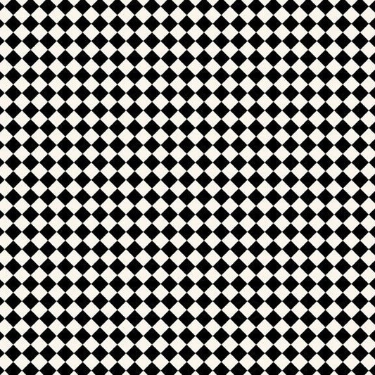 Simply Wicked Check Black quilting cotton fabric by Deb Grogan for Marcus Fabrics
