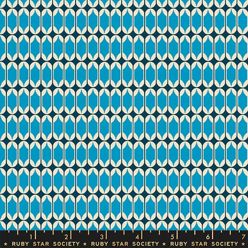 Trinketry matchbook print fabric in bright blue by Melody Miller for Ruby Star Society - 100% cotton quilting fabric 43/44 inches wide