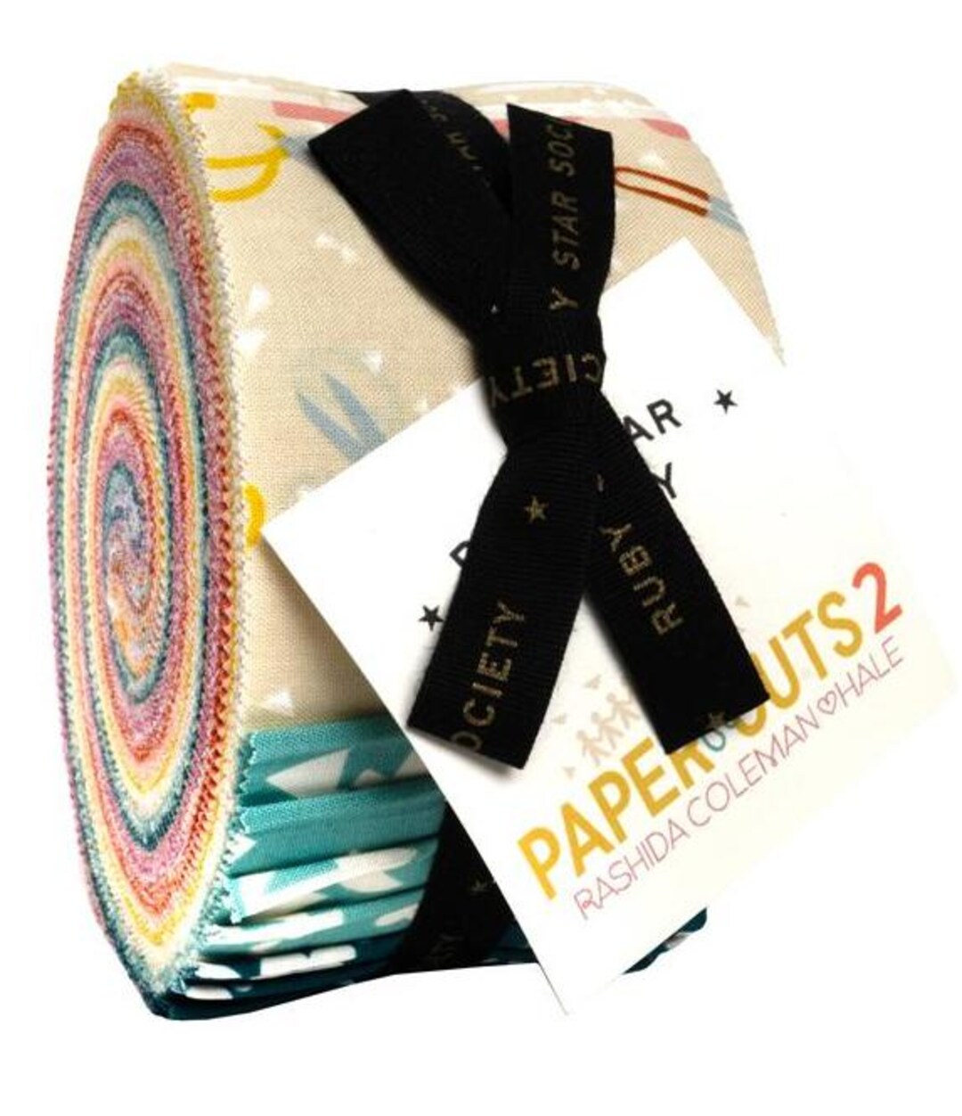 Paper Cuts 2 Jelly Roll by Rashida Coleman Hale for Ruby Star Society, 40 factory-cut 2.5 inch strips of 100% cotton quilting fabric
