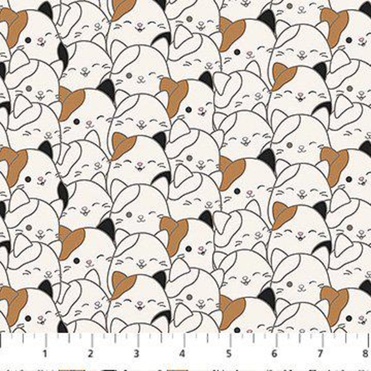 Squishmallows Cam the Cat cream quilting fabric by Northcott Fabrics, 100% cotton 43/44 inch wide