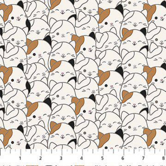 Squishmallows Cam the Cat cream quilting fabric by Northcott Fabrics, 100% cotton 43/44 inch wide