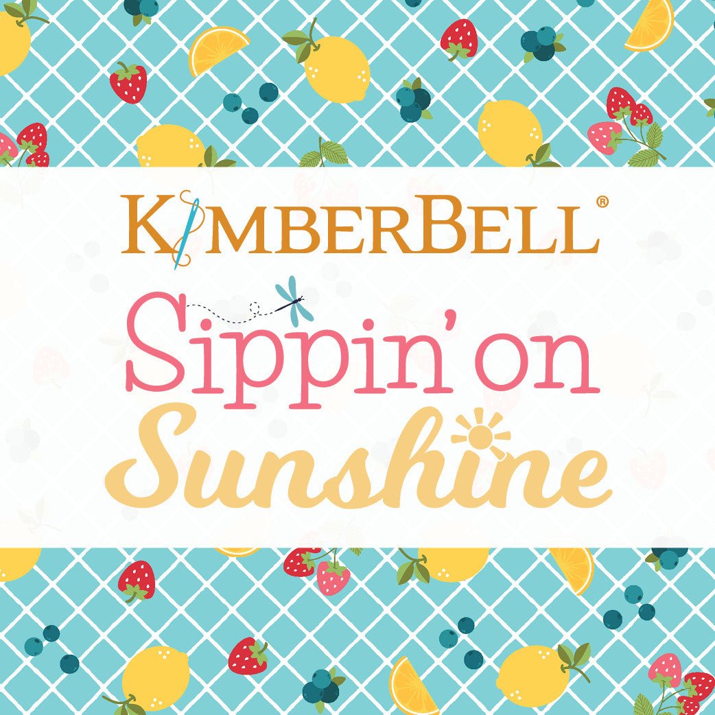 Kimberbell Sippin on Sunshine fabric kit — bright summer quilting collection by Kimberbell Designs
