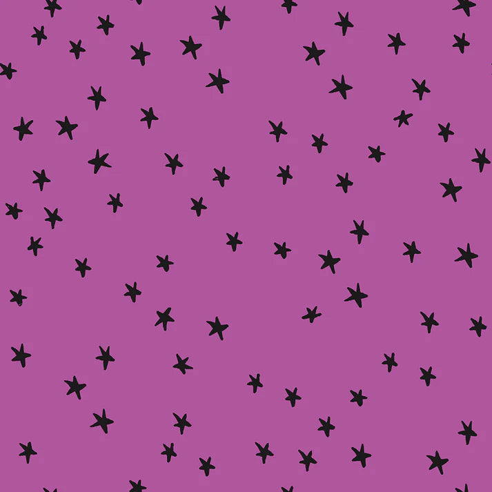 Starry Witchy quilting fabric by Alexia Marcelle Abegg for Ruby Star Society – allover star print in witchy colourway, 100% cotton, 43/44 inches wide
