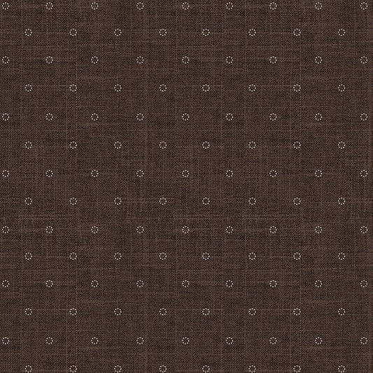 Stitches in Brown from Stash by Ghazal Razavi for FIGO Fabrics — warm brown stitch blender quilting cotton
