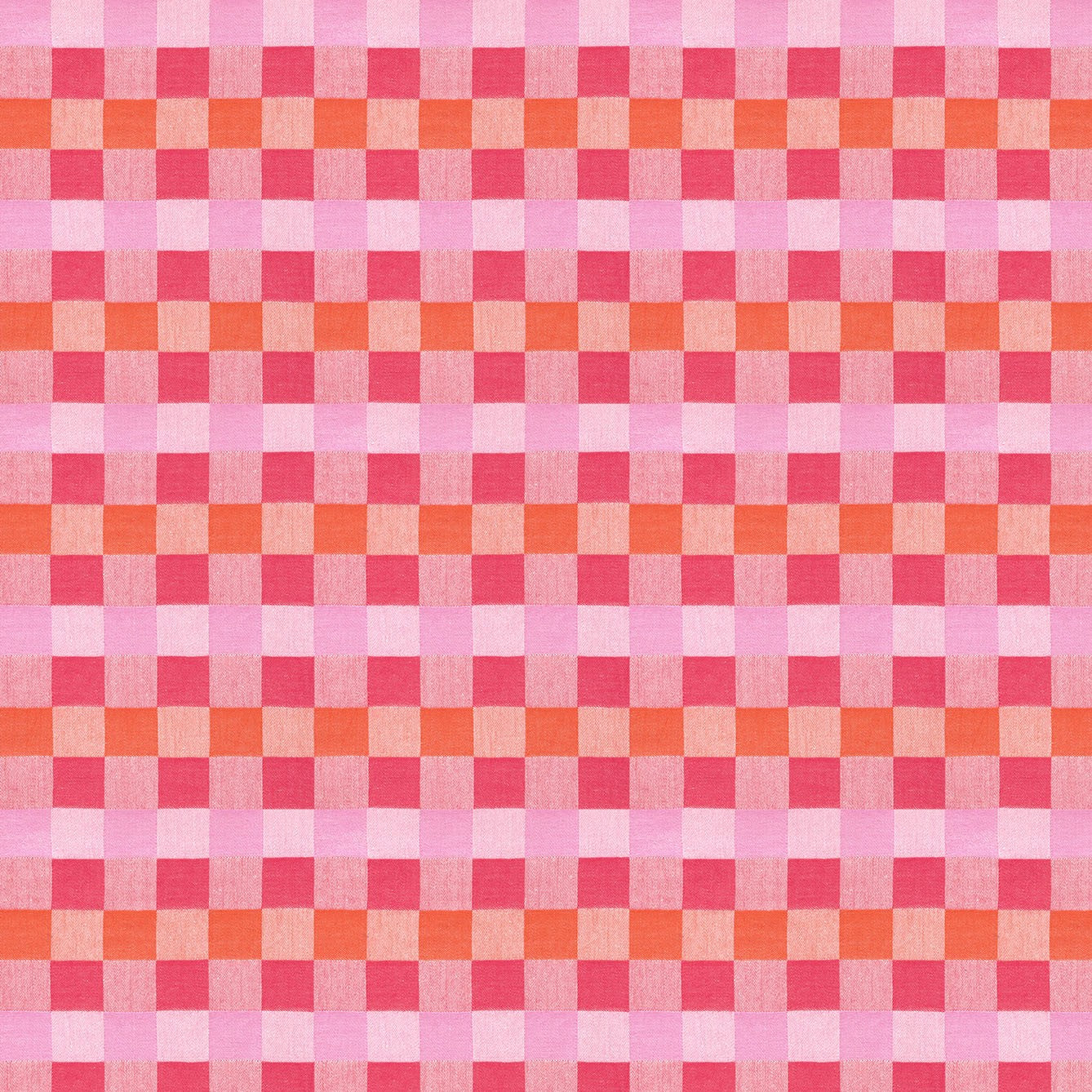 Pink and orange checkered pattern