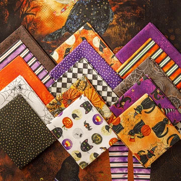 Midnight Hollow fat quarter bundle with panel by Jennifer Lambien for Windham Fabrics
