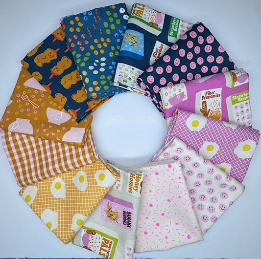 Ruby Star Society Egg and Friends 12 SKU hand cut bundles .457 meter (1/2 yard) cuts