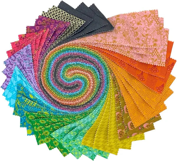 Pop Cloth Strip Roll by Sew Kind of Wonderful for Free Spirit Fabrics — 40 factory pre-cut 2.5" quilting cotton strips
